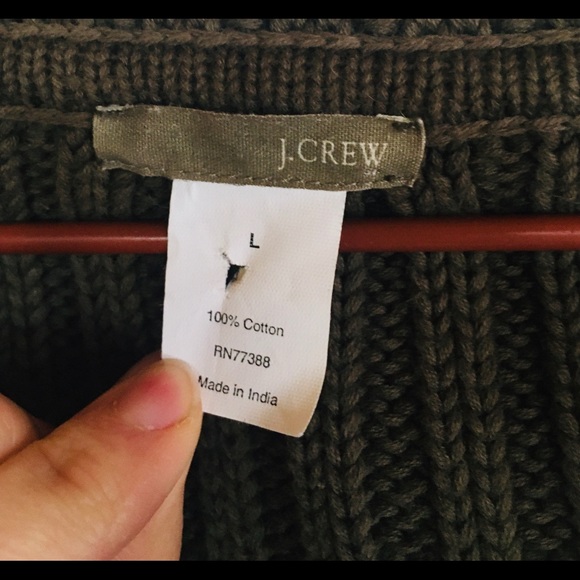 Green J. Crew knit hoodie - Picture 3 of 3